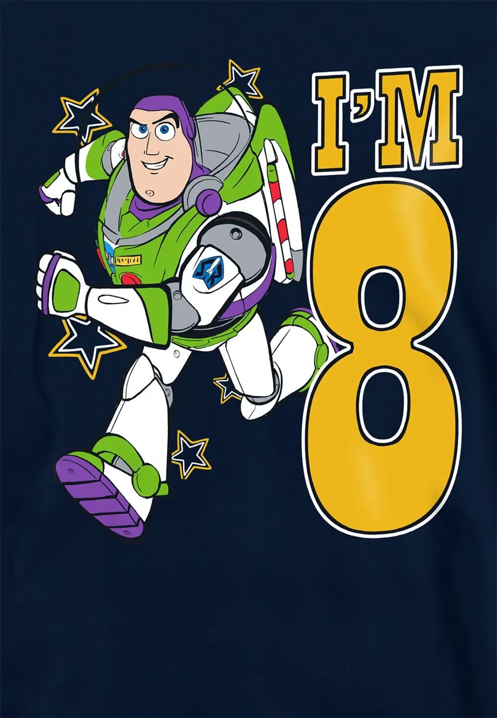 Детская худи с принтом Toy Story Buzz, Disney, темно-синий — фото 2