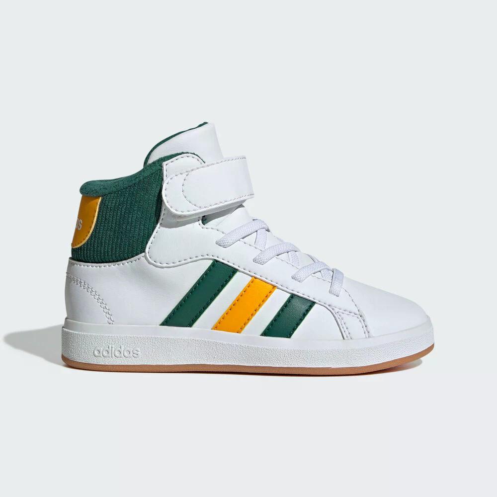 Grand Court высокие детские скейтборд кроссовки Adidas, Jp8875 — фото 3