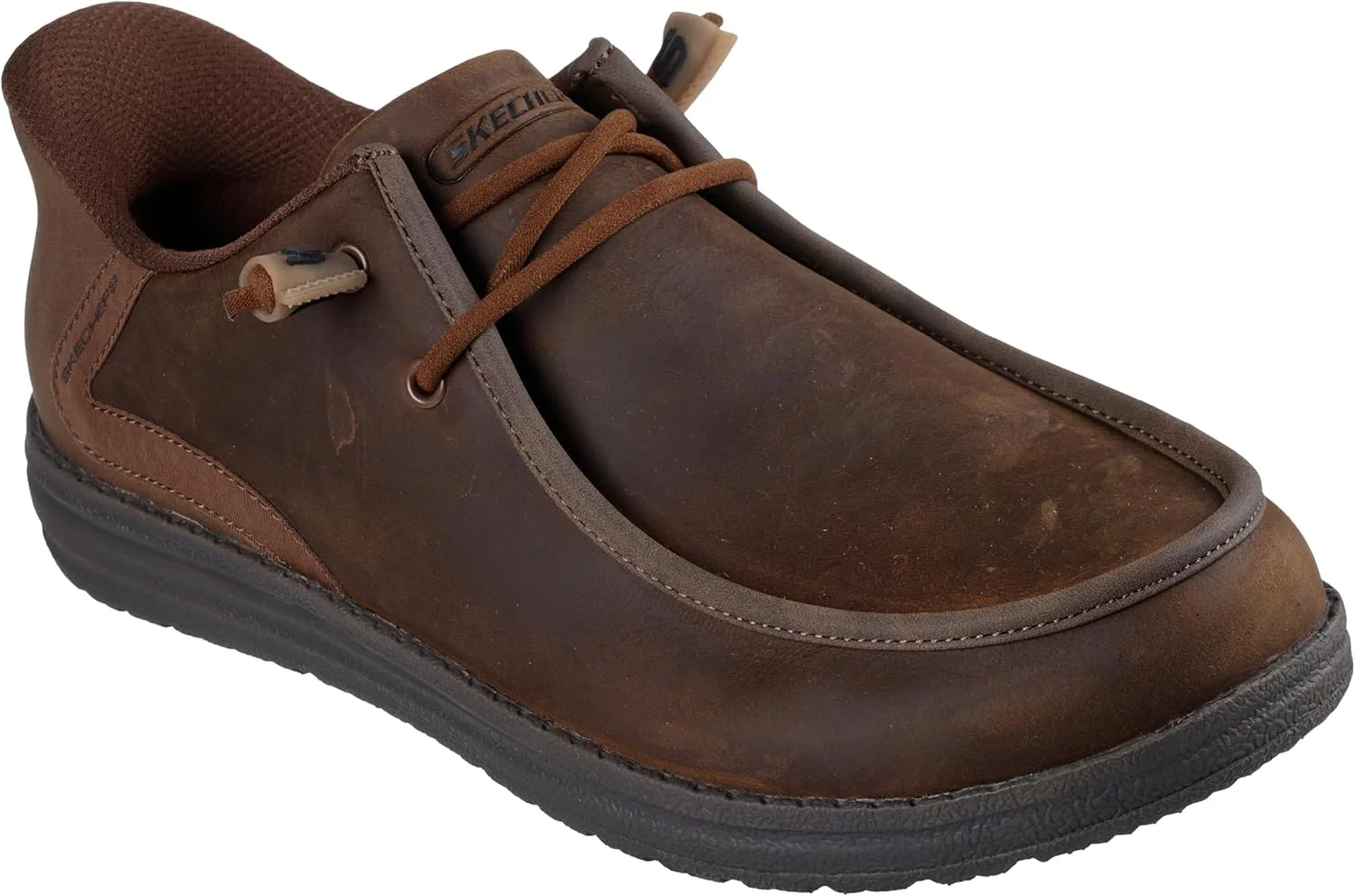 Мужские кроссовки Skechers Melson - носки EdrickMoc, темно-коричневый — фото 2