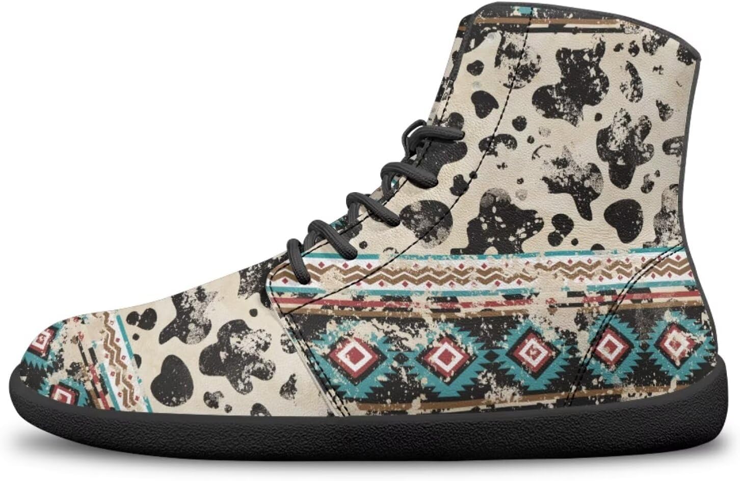 

Кроссовки для женщин и мужчин унисекс Босоножки Удобные Противоскользящие для ходьбы Bychecar, Cow Aztec Print