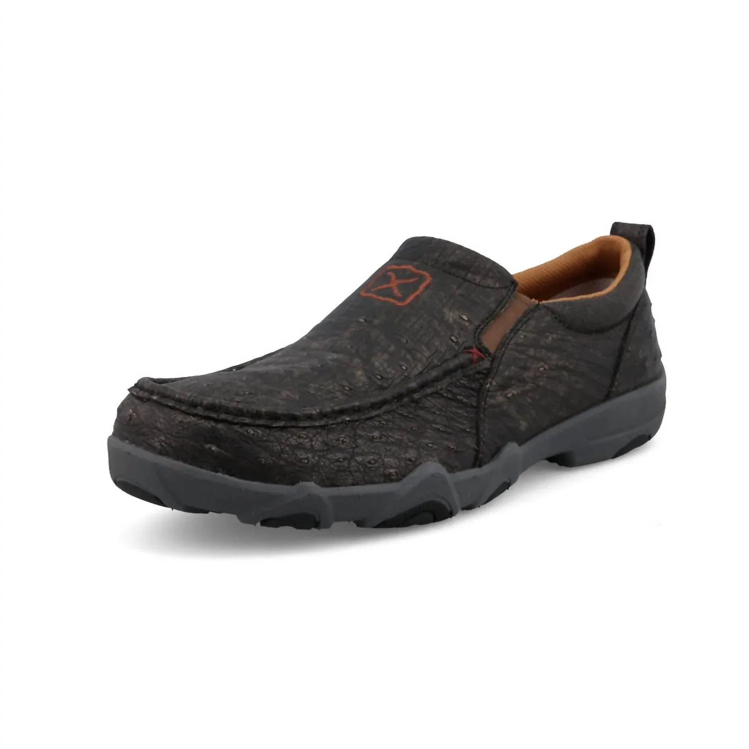 TWISTED X Мужские мокасины-слипоны Ultralite X Driving Moc Shoes цвета «железно-серый страус» — фото 4