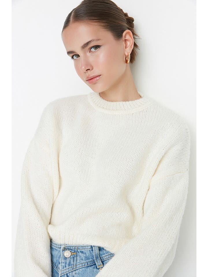 

Пуловер trendyol, кремовый, Коричневый, Пуловер trendyol, кремовый