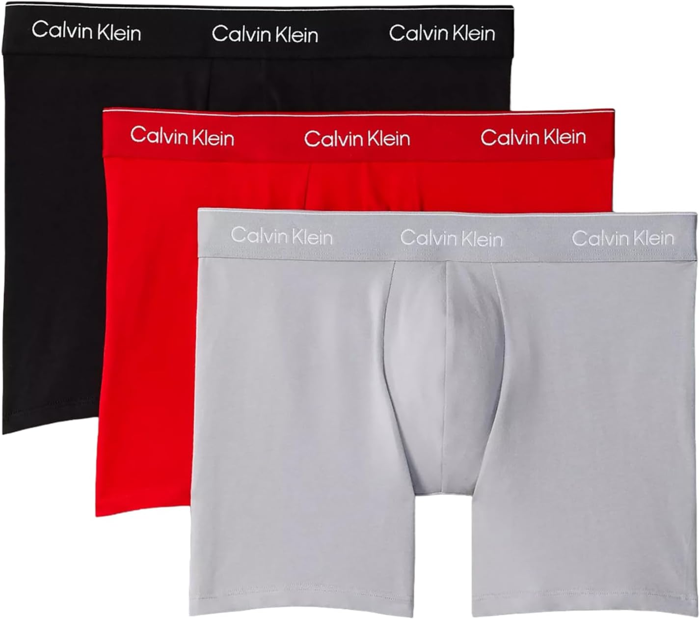 

Комплект из 3 пар трусов-боксеров Calvin Klein Icon Men's, хлопковый стрейч, Black/Adrenaline Rush/Sleet