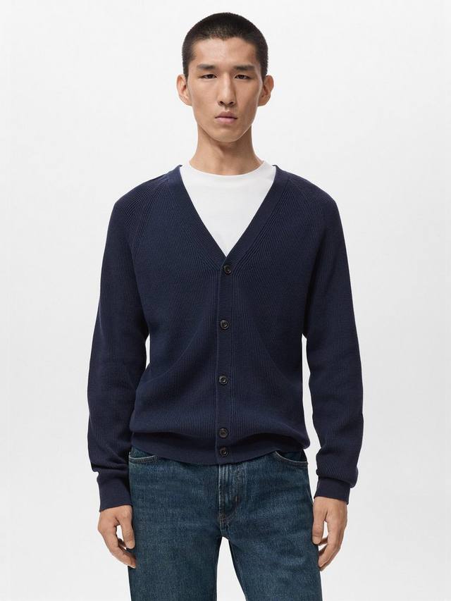 

Кардиган Hodei из хлопковой смеси Mango, Navy