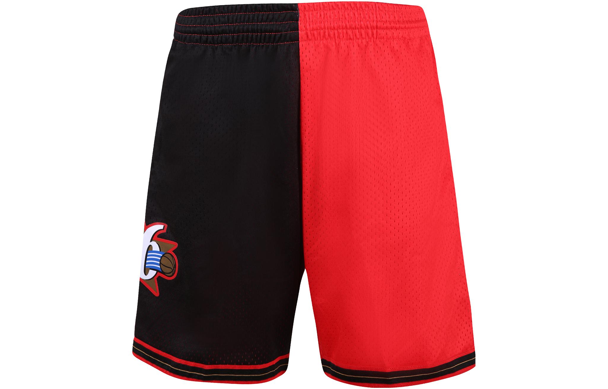 

Mitchell Ness Шорты баскетбольные Mitchell & Ness мужские черные красные