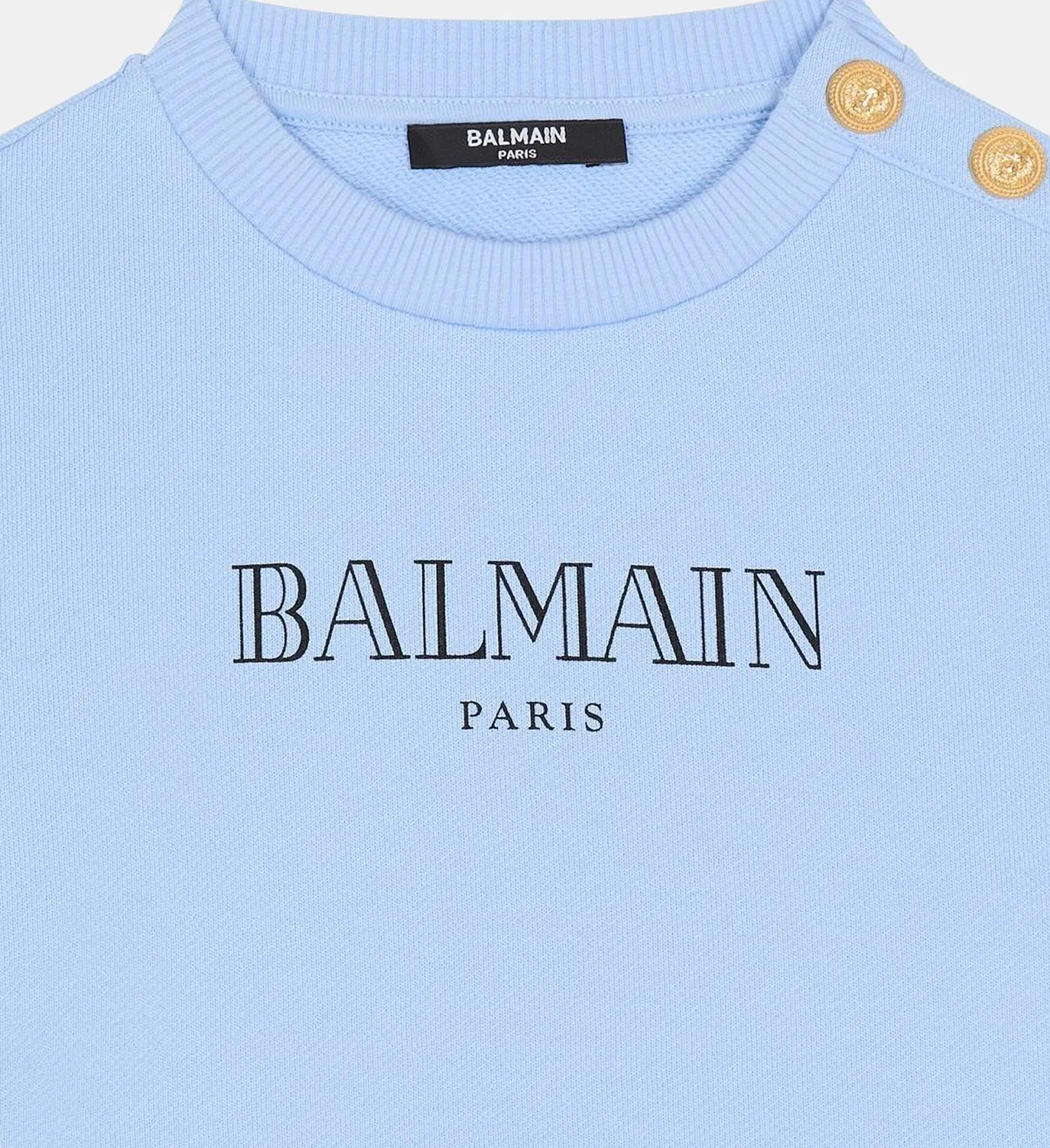 Свитшот с принтом BALMAIN Paris, синий — фото 3