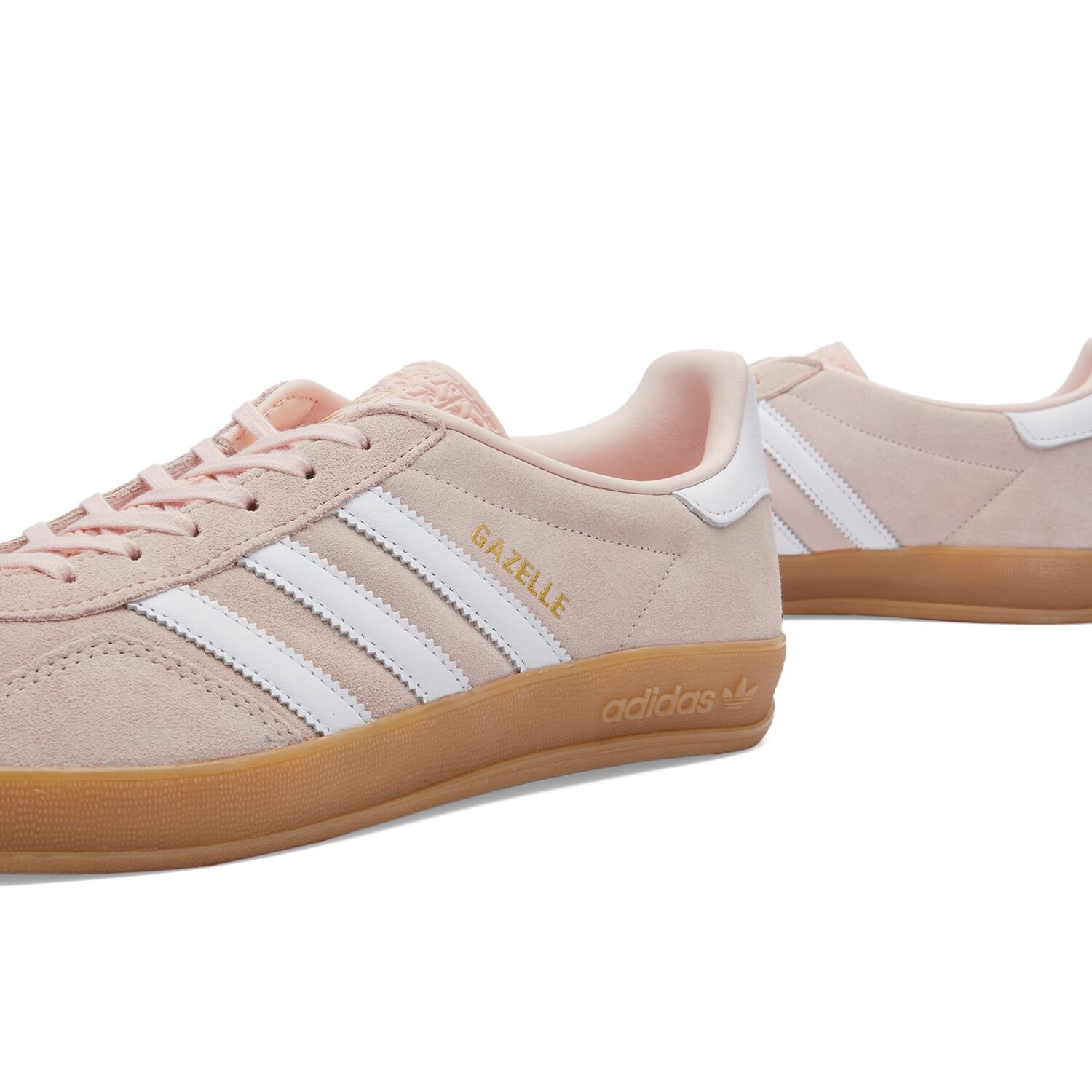 Кроссовки Adidas Gazelle Indoor W, цвет Sandy Pink, White & Gum — фото 4