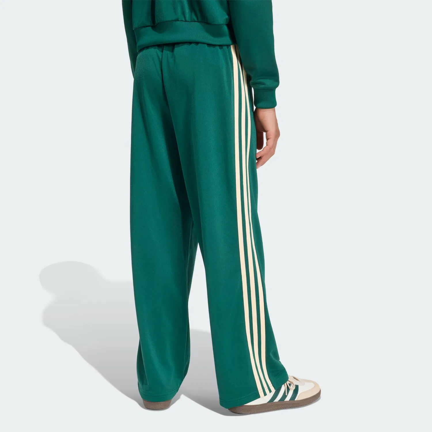 Брюки Adidas Originals свободного кроя Firebird изумрудного цвета — фото 3