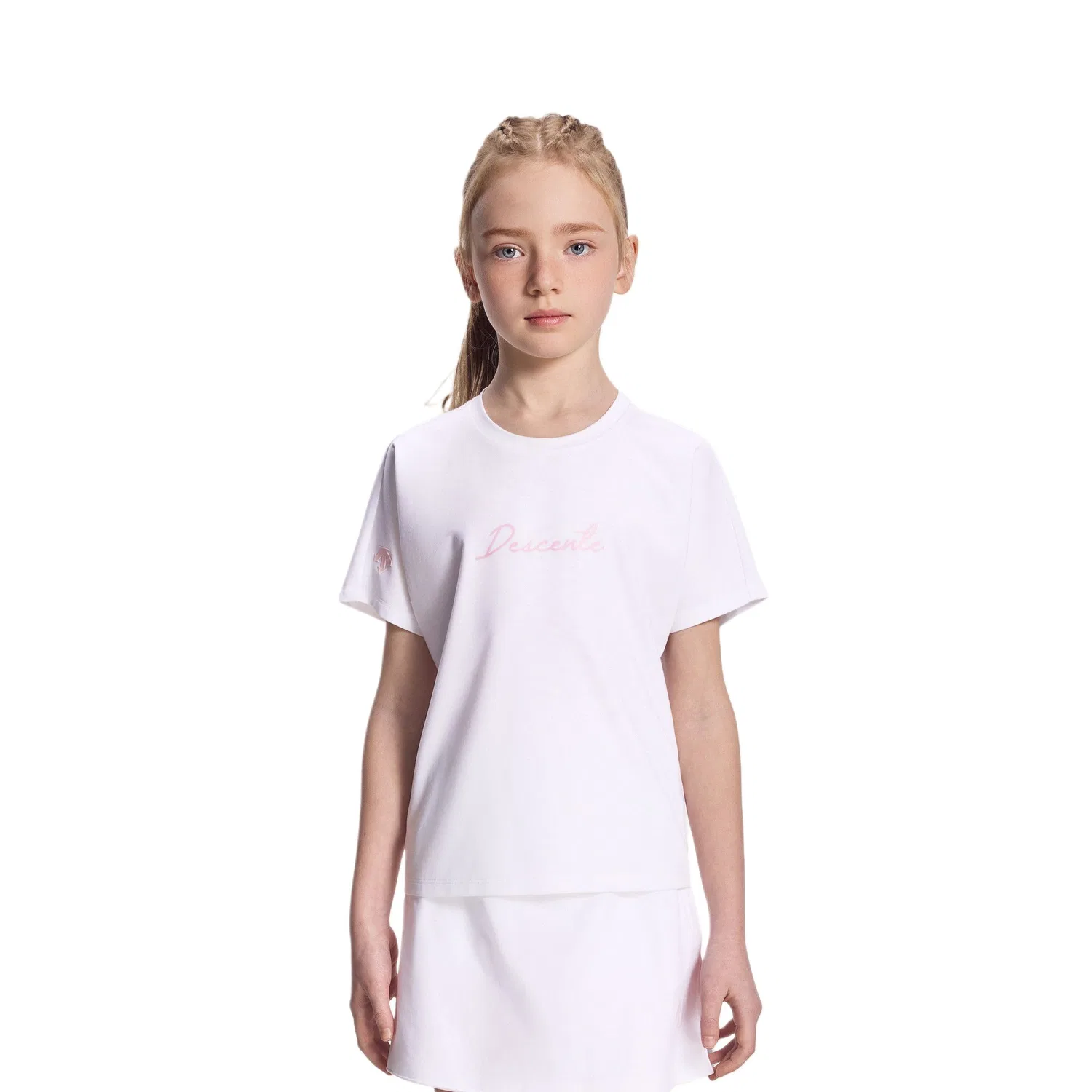 Детская футболка с круглым вырезом DESCENTE, WT-White