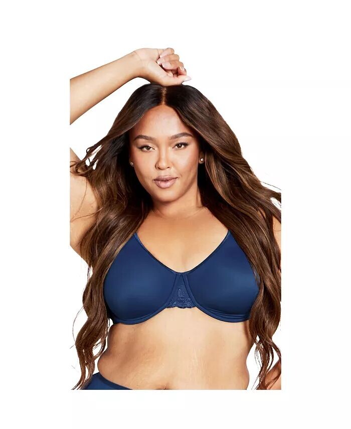 

Женский модный бюстгальтер Plus Size Smooth Caress AVENUE, синий