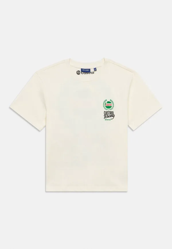 Футболка с принтом osjcastrol life Only & Sons Junior, Whisper White