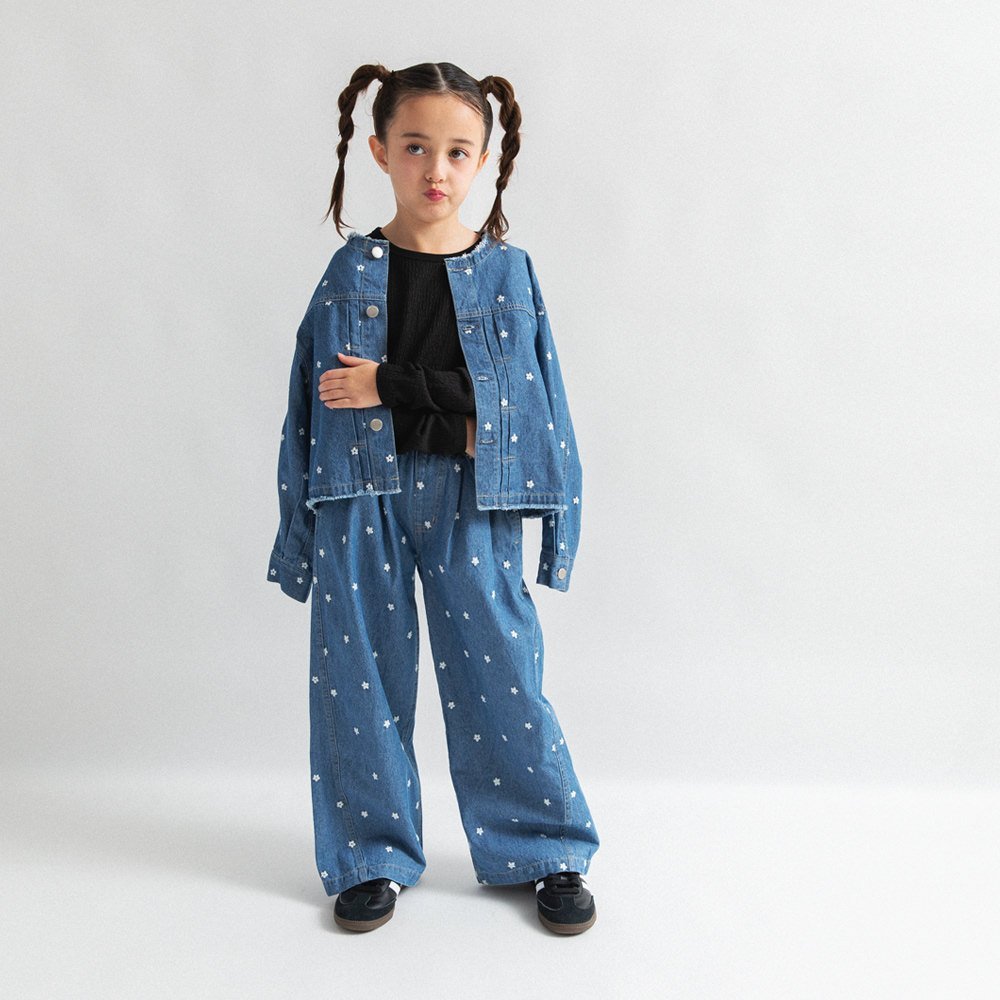 Джинсовые брюки с цветочной вышивкой Branshes, blue — фото 4