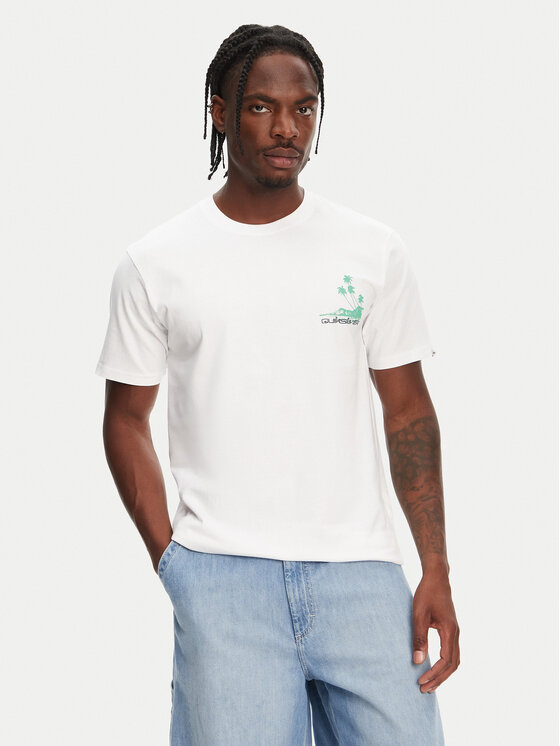 

Футболка обычного кроя Palm Lines Ss EQYZT08057 Quiksilver, белый