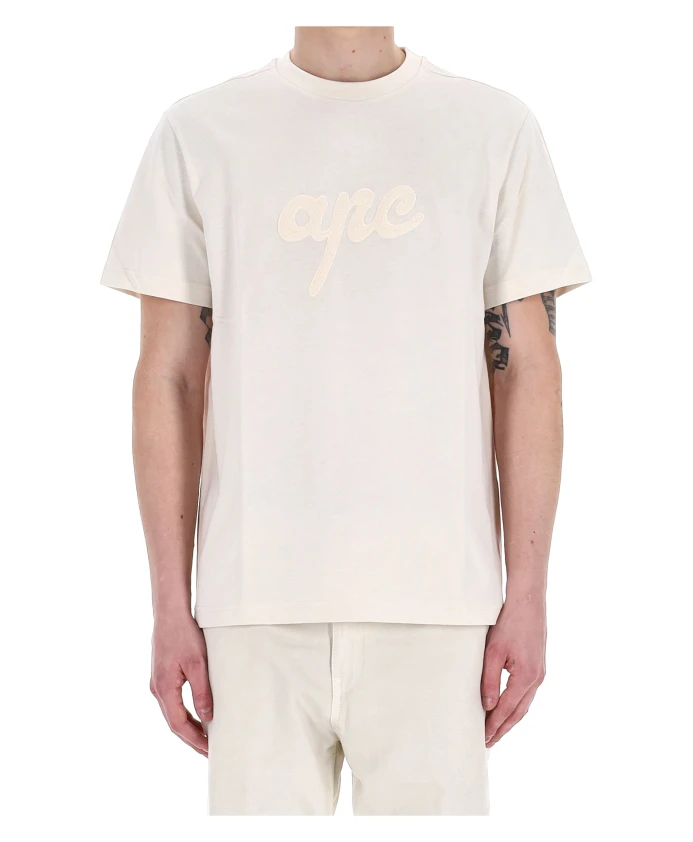 

Кремовая футболка Ленни A.P.C., бежевый