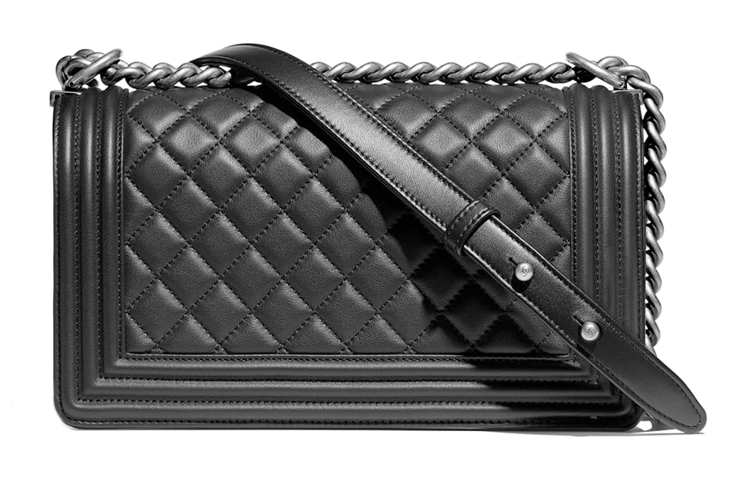 Leboy Кожаная Сумка Через Плечо, Средняя Унисекс Черная CHANEL — фото 2