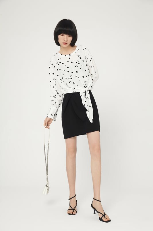 

Лоскутная юбка Lily Apparel, черный