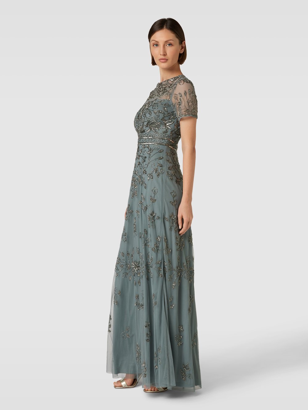 

Вечернее платье с декоративной отделкой LACE & BEADS, мятный