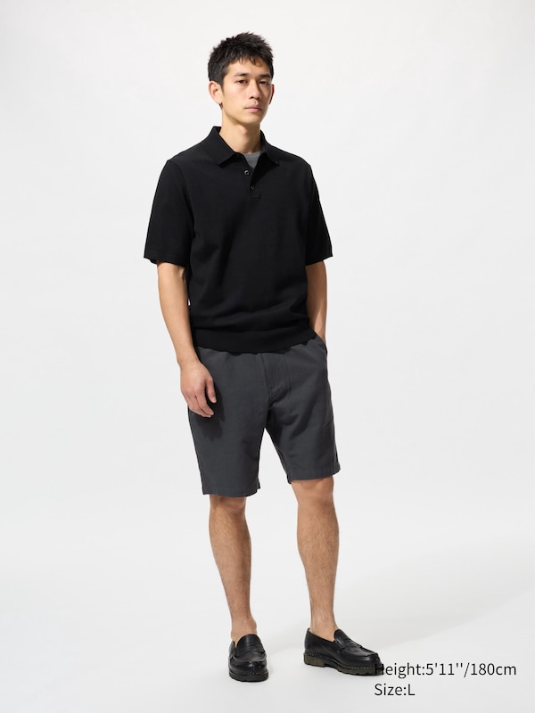 

Шорты из льняной смеси Uniqlo, серый