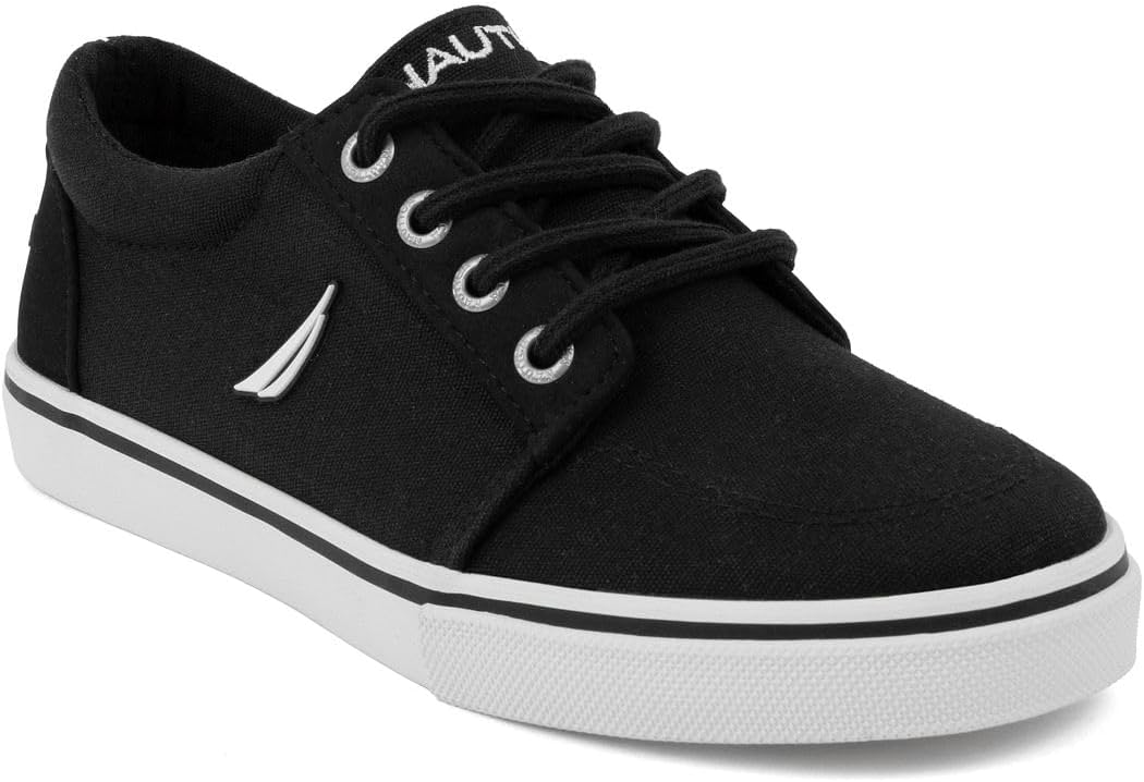 

Детские кроссовки Nautica для мальчиков на шнуровке, модные низкие туфли для подростков и детей младшего возраста, черный