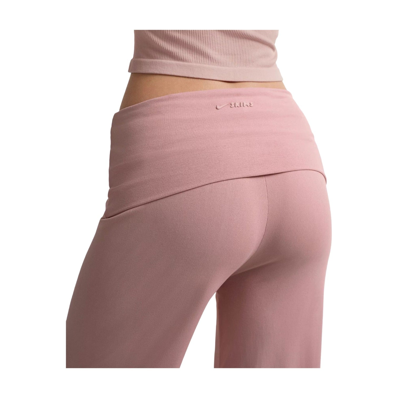 Брюки Nike x SKIMS Stretch Knit Foldover Wide Leg Pant 'Himalayan' — фото 3
