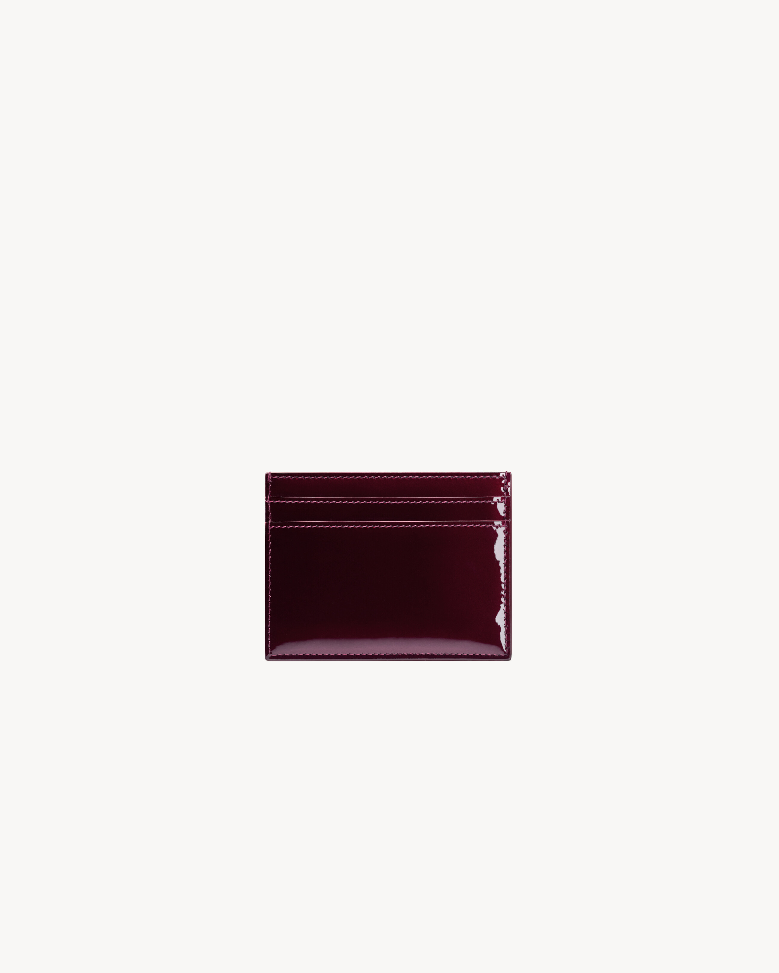 Визитница SAINT LAURENT PARIS из лакированной кожи, красный — фото 2