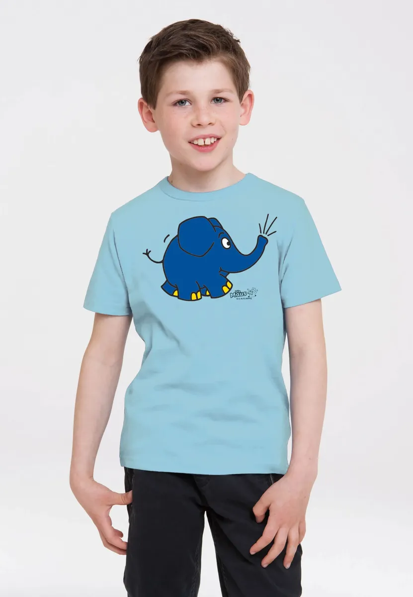 

Logoshirt Футболка "Sendung mit der Maus - Elephant Törö", с классным принтом, голубой