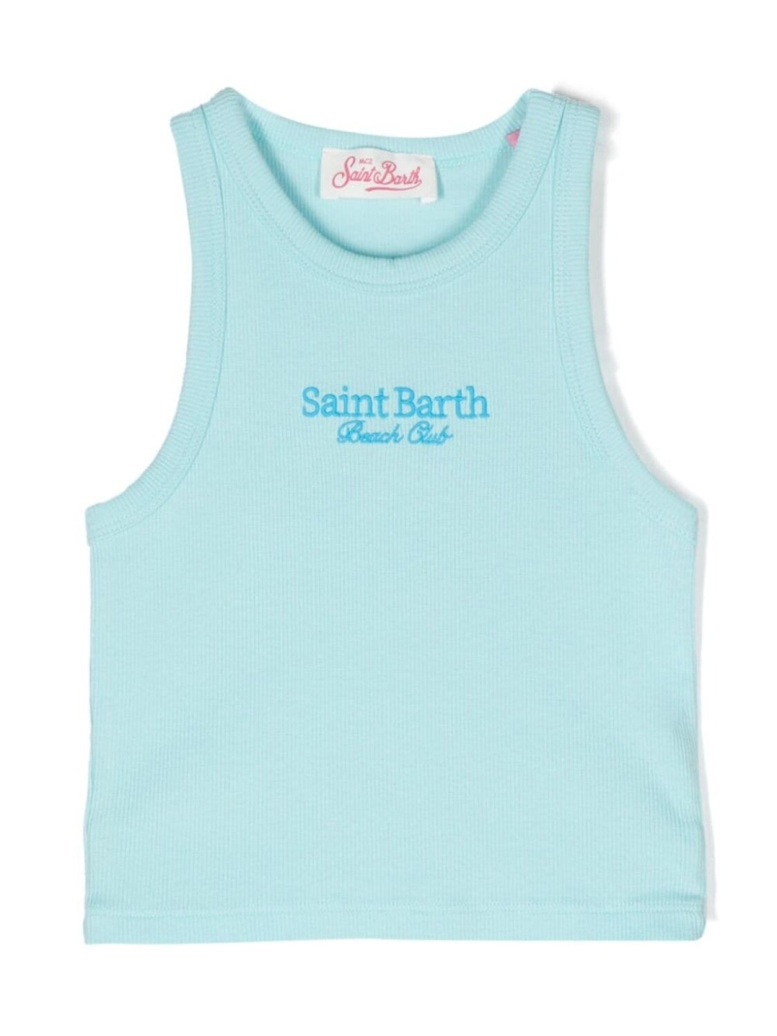 

Mc2 Saint Barth топ с вышитым логотипом, синий