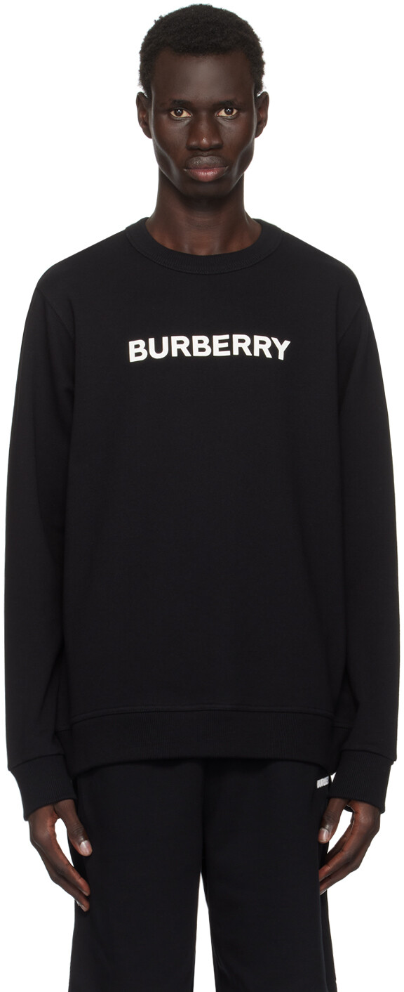 

Хлопковая толстовка с логотипом Burberry, черный