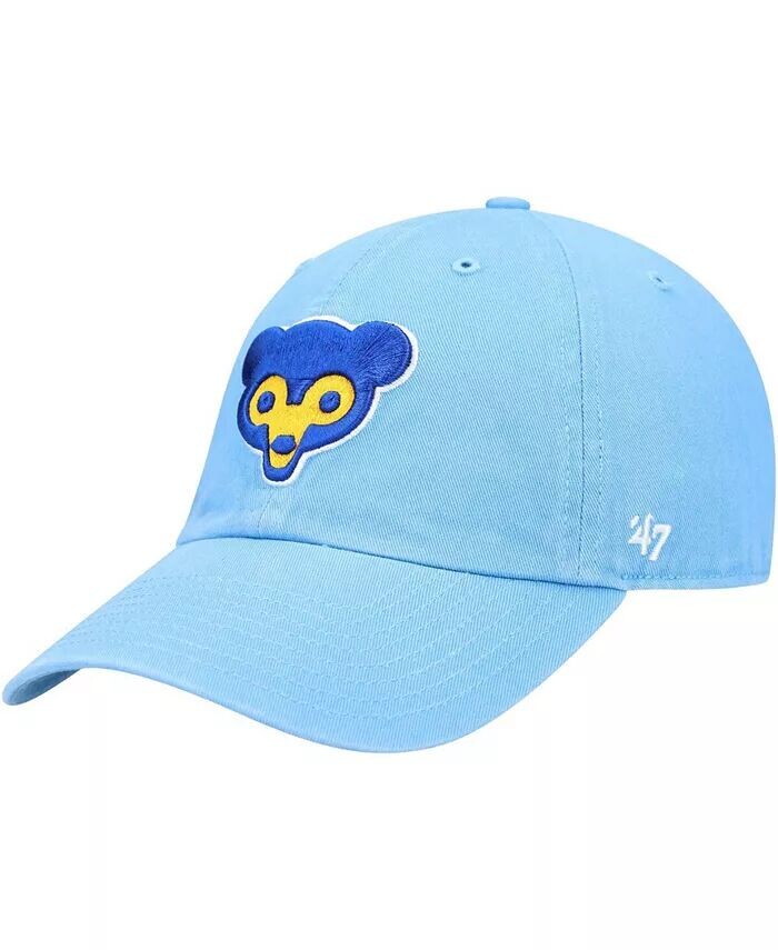 

Мужская голубая регулируемая шапка с логотипом Chicago Cubs Cooperstown Collection Clean Up '47 Brand
