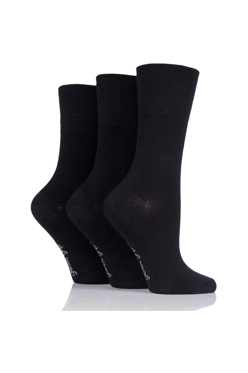 

3 пары простых бамбуковых носков SOCKSHOP Gentle Grip, черный