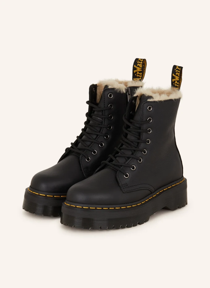 Сапоги Dr. Martens Jadon с искусственным мехом, черный