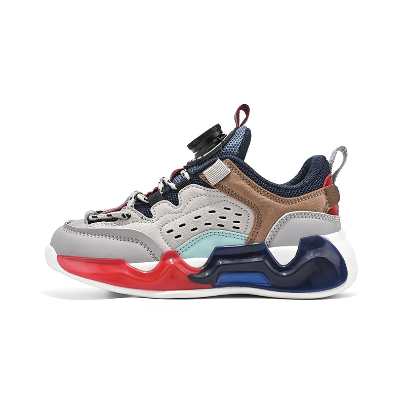 

Низкие баскетбольные кроссовки для детей FIRS Kids, серый/синий