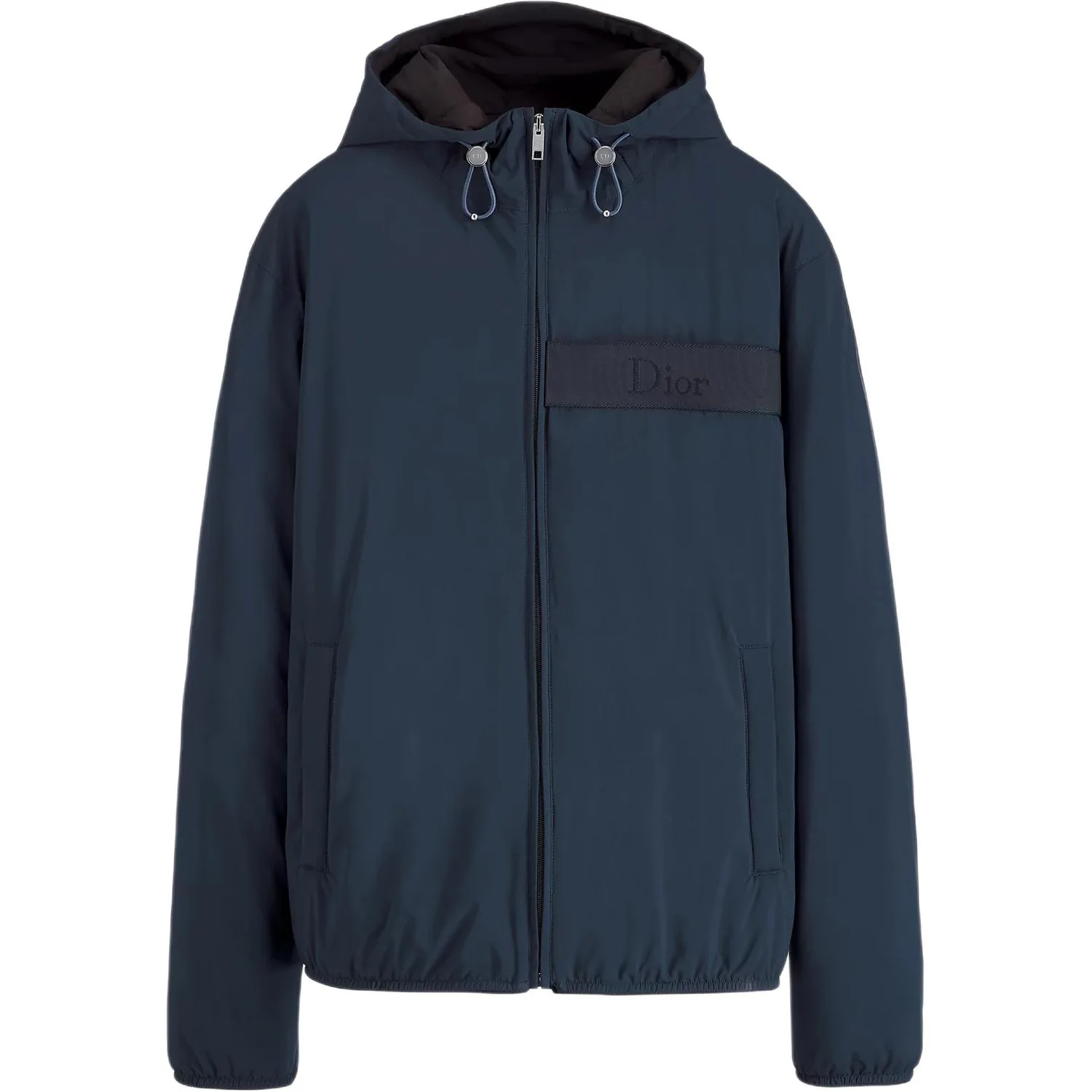 DIOR Пуховик мужской синий с капюшоном Moderate Down Jacket