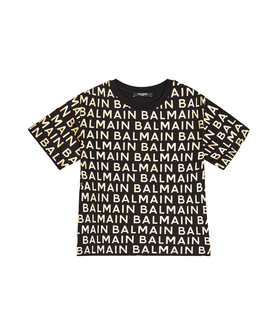 

Футболка из хлопкового джерси с логотипом Balmain, черный