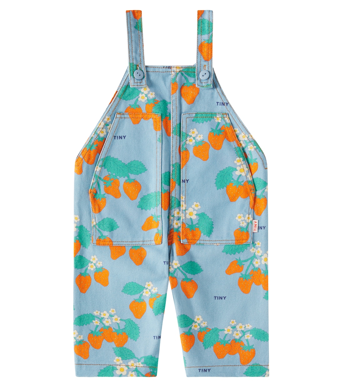 

Детский джинсовый комбинезон с логотипом Tinycottons, Denim Blue