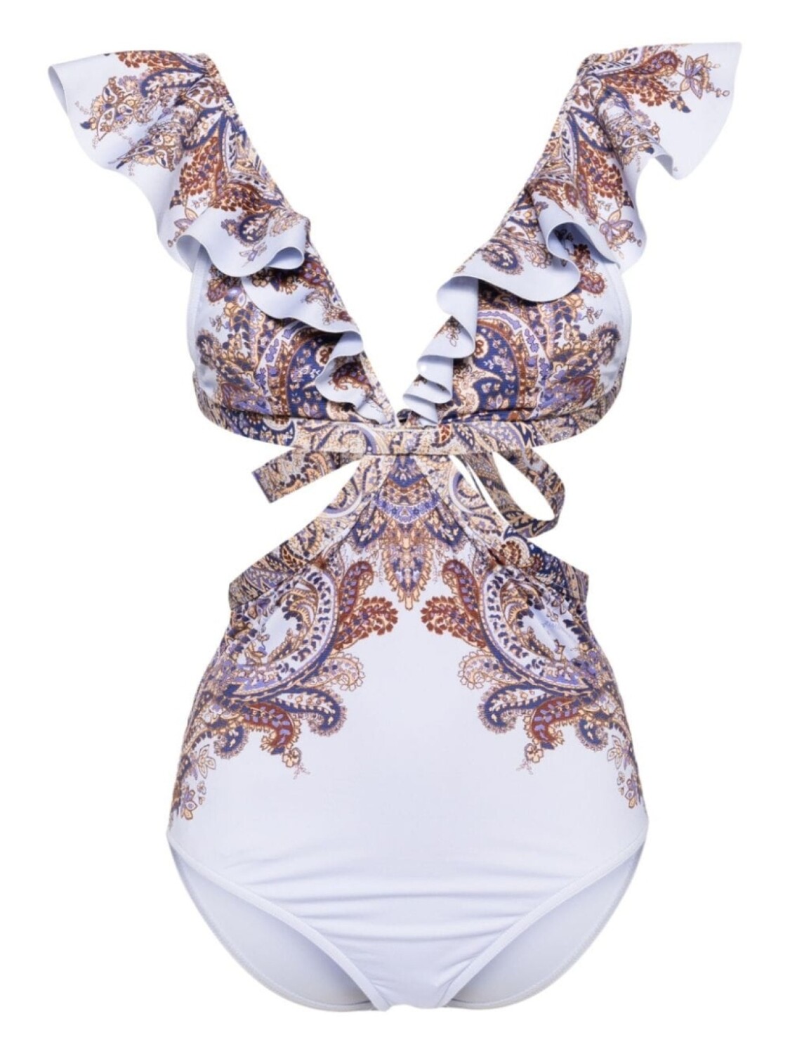 

ZIMMERMANN купальник Ottie с оборками, фиолетовый