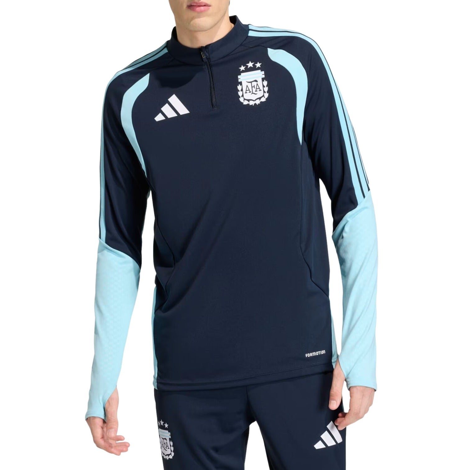 Тренировочная футболка Adidas Argentina 26 Tiro Training Top 'Night Navy' — фото 2
