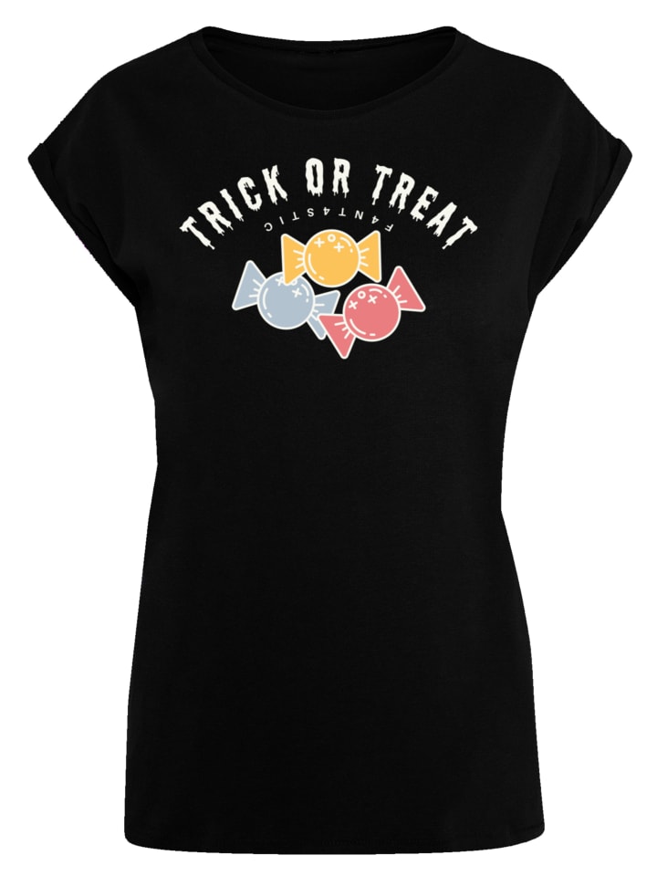 

Футболка с удлиненными плечами Trick Or Treat Halloween, черного цвета F4NT4STIC, Черный, Футболка с удлиненными плечами Trick Or Treat Halloween, черного цвета F4NT4STIC