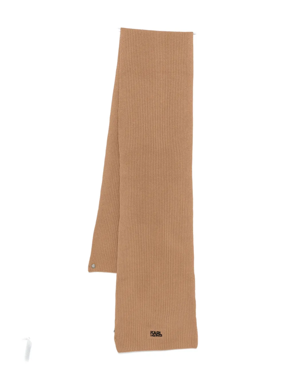 

Шарф из ребристого хлопка Karl Lagerfeld, нейтральный