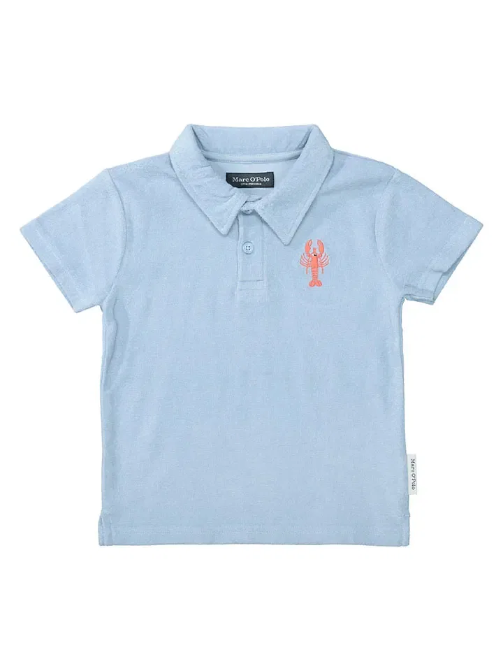 Поло из органического хлопка Marc O'Polo Junior, голубой