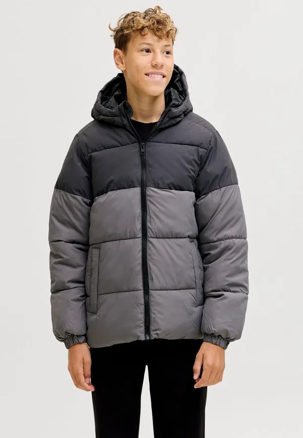 Зимняя куртка-пуховик jjmaze Jack & Jones Junior, Castlerock Detail Black Blocking — фото 2