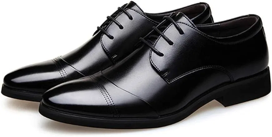 Лоферы кожаные Men Casual Leather Oxfords Business Work Driving Loafers Walking Shoes Fashionable Boat Moccasins, Black Asifn