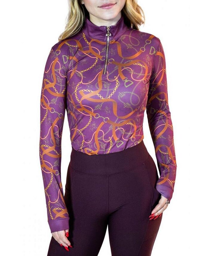 

Спортивная футболка Royal Equestrian Base Layer Cavallas с воротником-стойкой Royal Equestrian Collection, фиолетовый