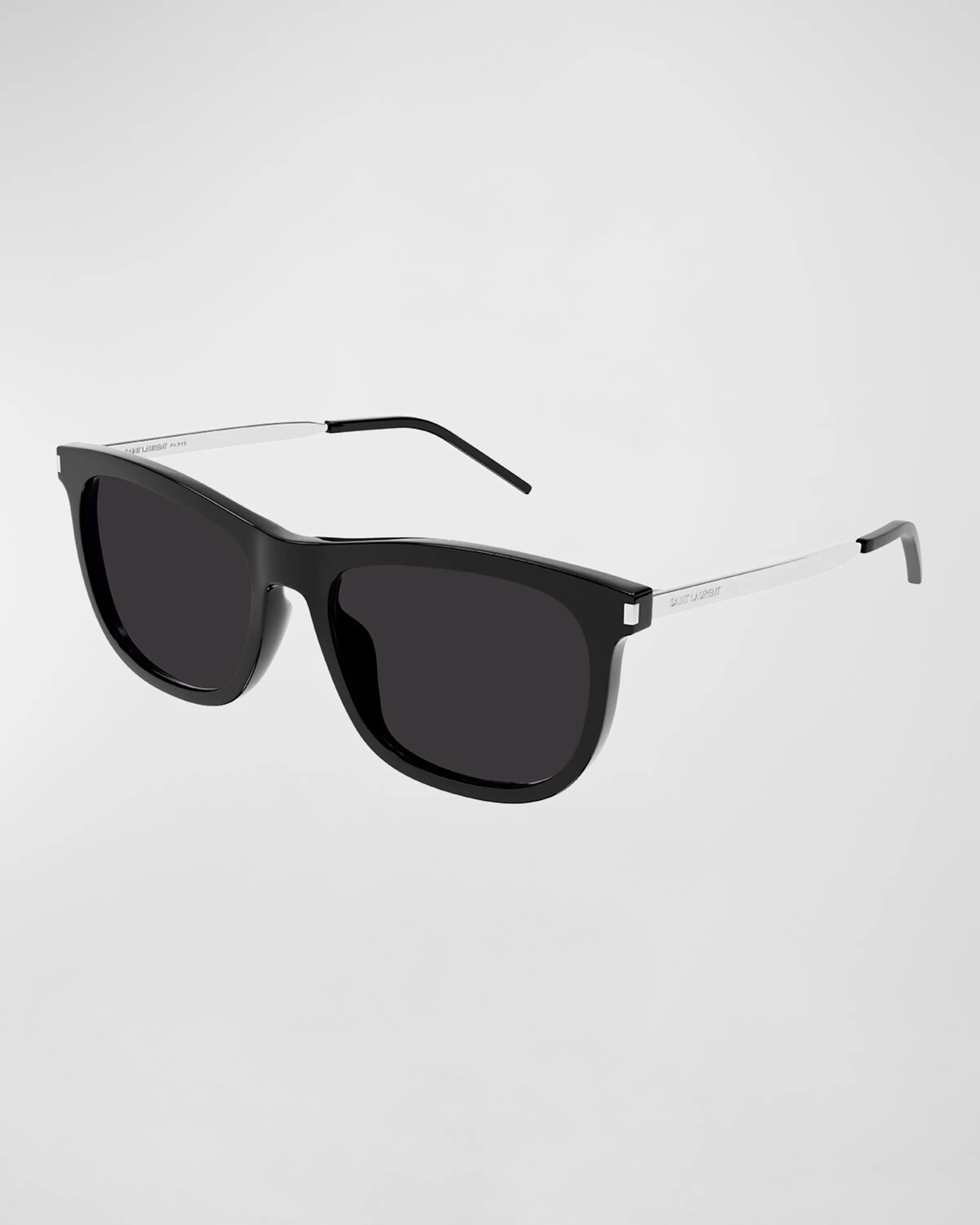 

Мужские круглые солнцезащитные очки в полной оправе Saint Laurent, цвет Shiny Black