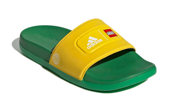 Тапочки lego x adilette slide 'equipment yellow green' Adidas, желтый — фото 3