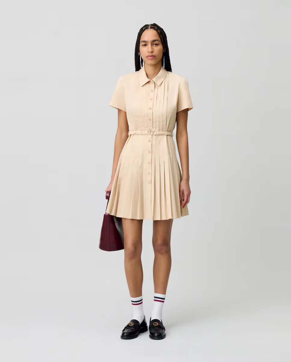 

Короткое платье на пуговицах Claudie Pierlot, естественный
