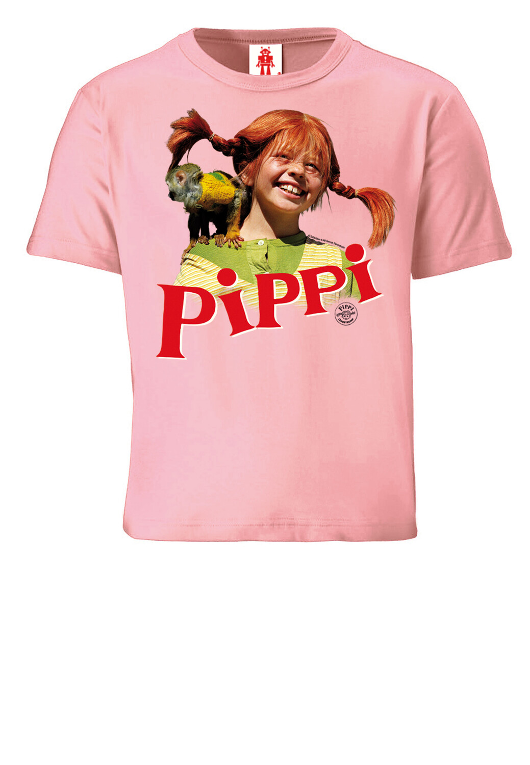 

Футболка Logoshirt Langstrumpf & Herr Nilsson, розовый