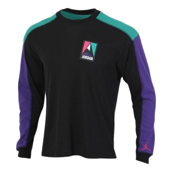 

Толстовка Air Jordan Winter Utility Colorblock logo Casual Round Neck Black, черный