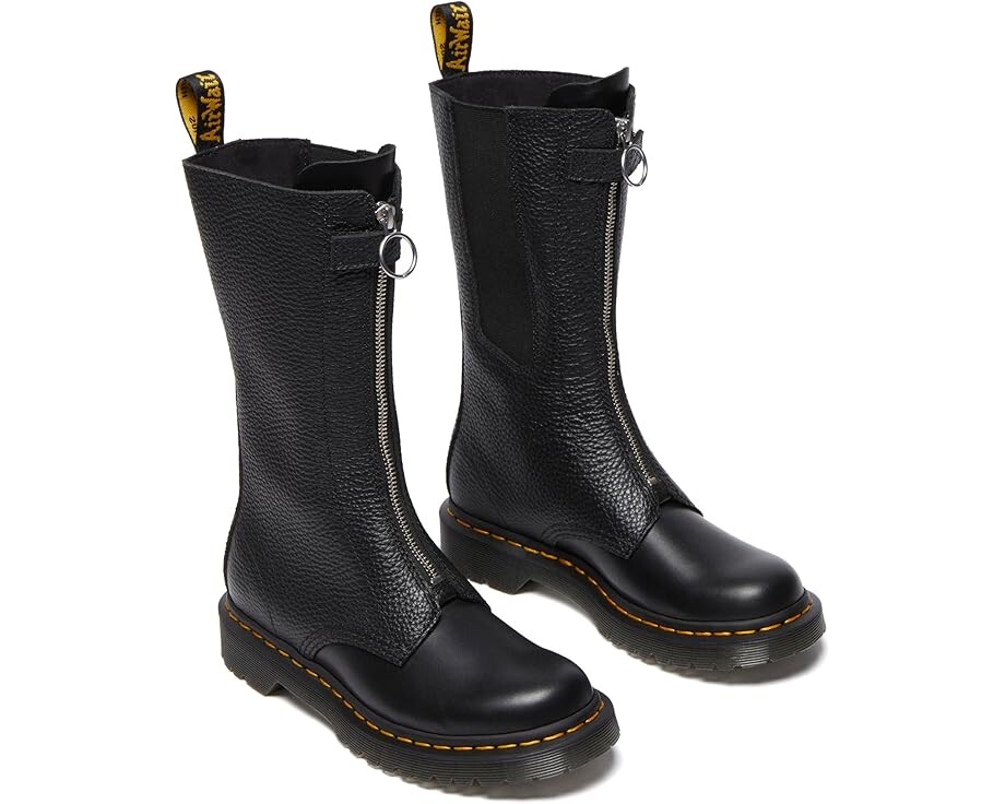 

Ботинки Dr. Martens 1B99 Front Zip Leather Mid Calf Boots, черный