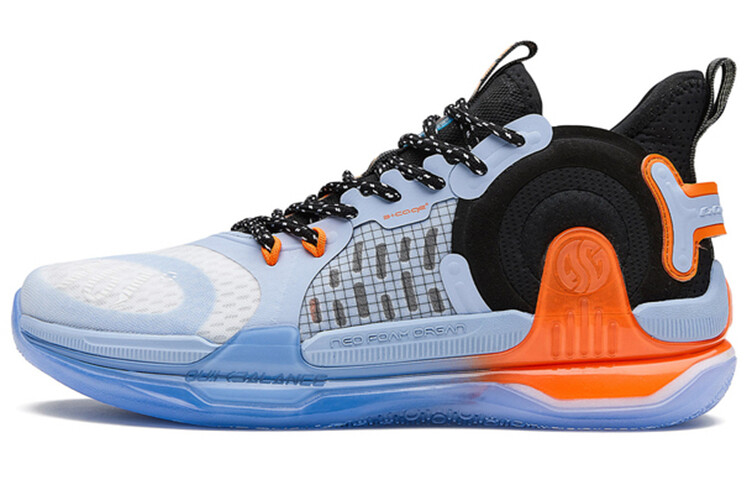 

Баскетбольные кроссовки AG 1 Basketball Shoes Men Mid-Top Blue/Black/Orange 361°